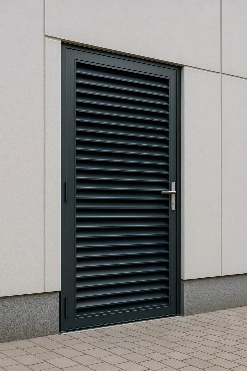 steel louvred doors - professional steel doors available in Glasgow from UK manufacturers